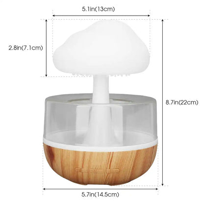 Cloud Rain Humidifier Mini Air Humidifier USB Electric Aroma Diffuser Essential Oil Purifier Aromatherapy Mist Maker Lights For Car Home Bedroom