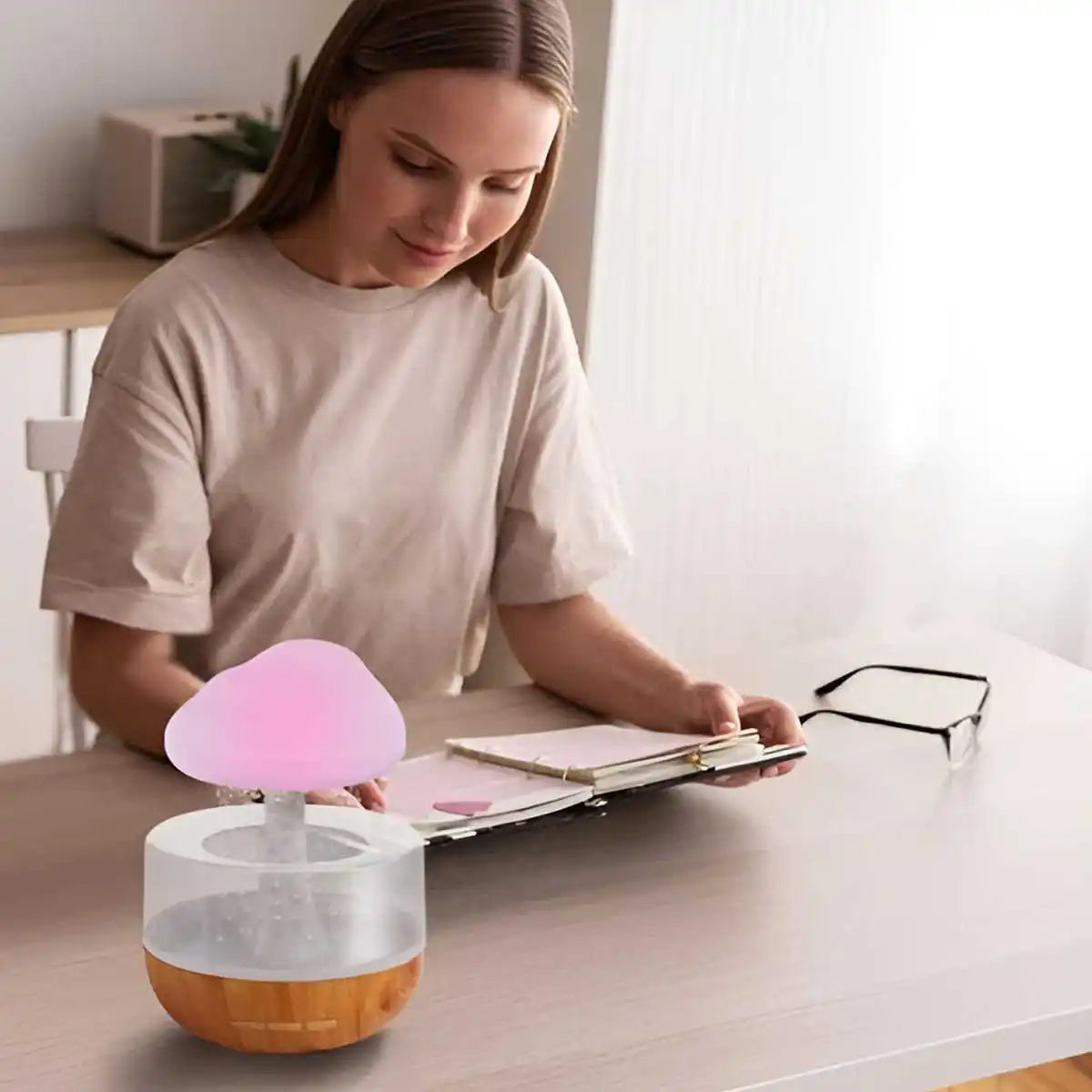 Cloud Rain Humidifier Mini Air Humidifier USB Electric Aroma Diffuser Essential Oil Purifier Aromatherapy Mist Maker Lights For Car Home Bedroom